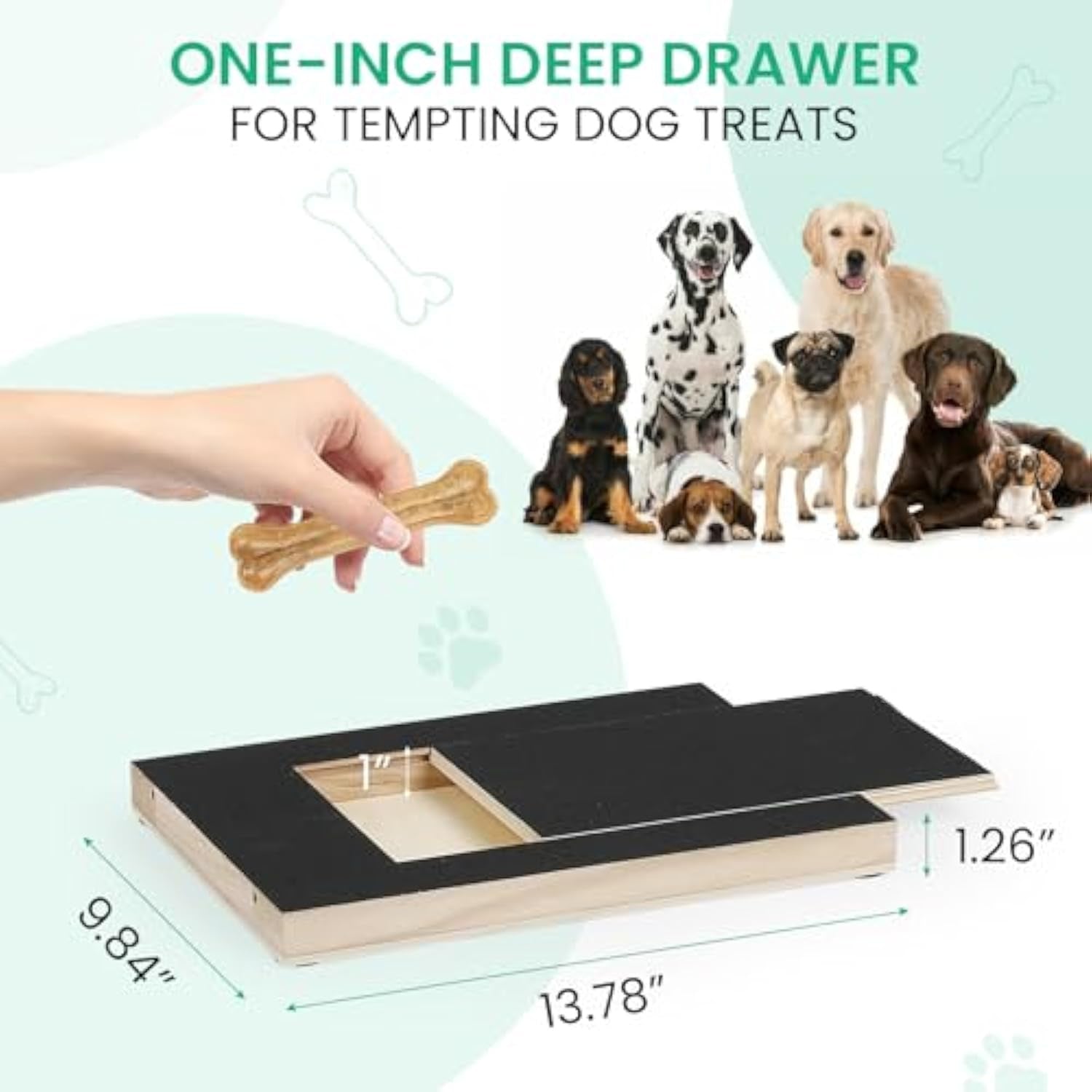 JMT-568330 Gentle Dog Nail Scratch Board with Treat Drawer for Easy Nail Trimming