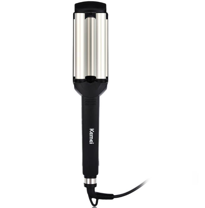 JMT-568650 3-Barrel Tourmaline Ceramic Wave Curling Iron for Big Waves, 16MM-20MM Diameter, 55W Power, 220V