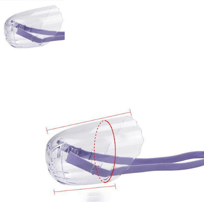 JMT-569162 Transparent Cat Eye Mask and Bite-Proof Headgear for Safe Bathing and Injection, Purple, Available in S, M, L Sizes