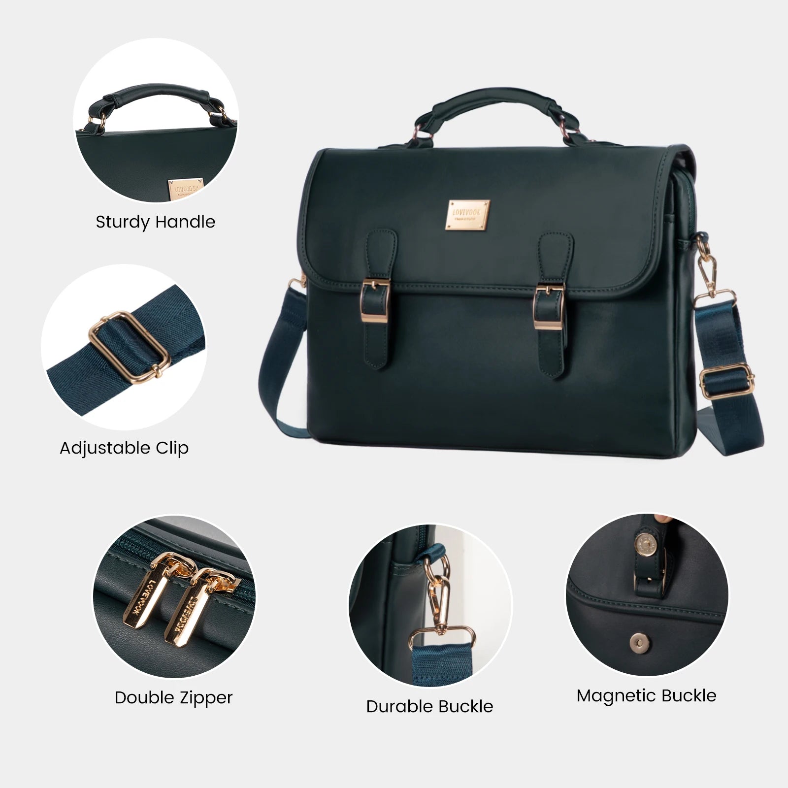 JMT-569482 Spacious 15.6 Inch Laptop Shoulder Bag for Women - Stylish Canvas Office Handbag