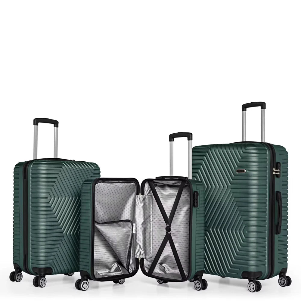 JMT-569546 3-Piece Luggage Set - Durable ABS Trolley Bags with 20-Inch Suitcase for Travel