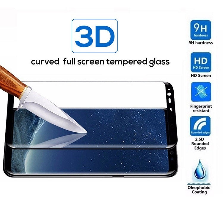 JMT-569674 Full-Cover Black Tempered Glass Screen Protector for Samsung and Non-Samsung Devices