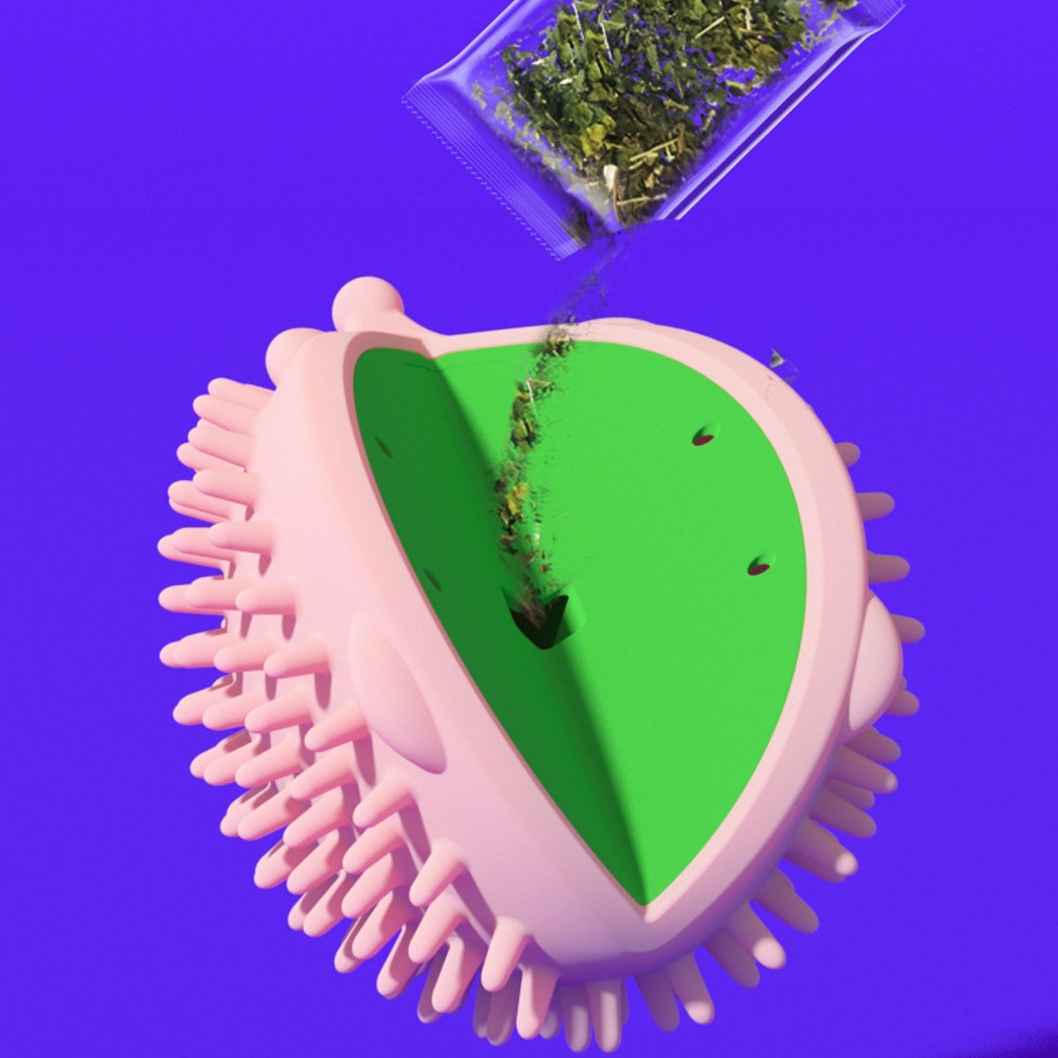 JMT-569802 Interactive Hedgehog-Shaped Cat Scratcher and Grooming Toy for Fun Playtime