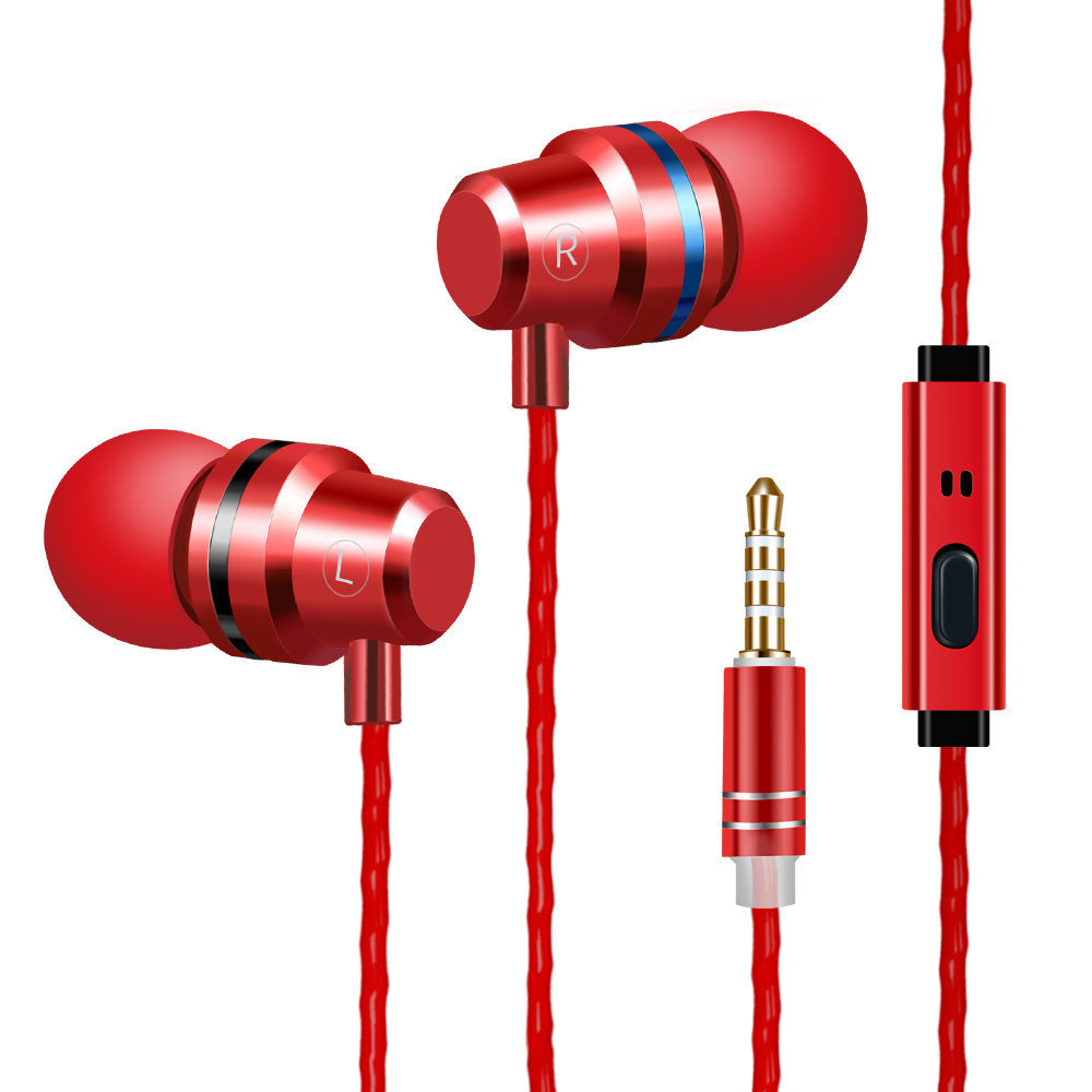 JMT-569994 In-Ear Dynamic Metal Headphones with Microphone - Stylish and Lightweight Design