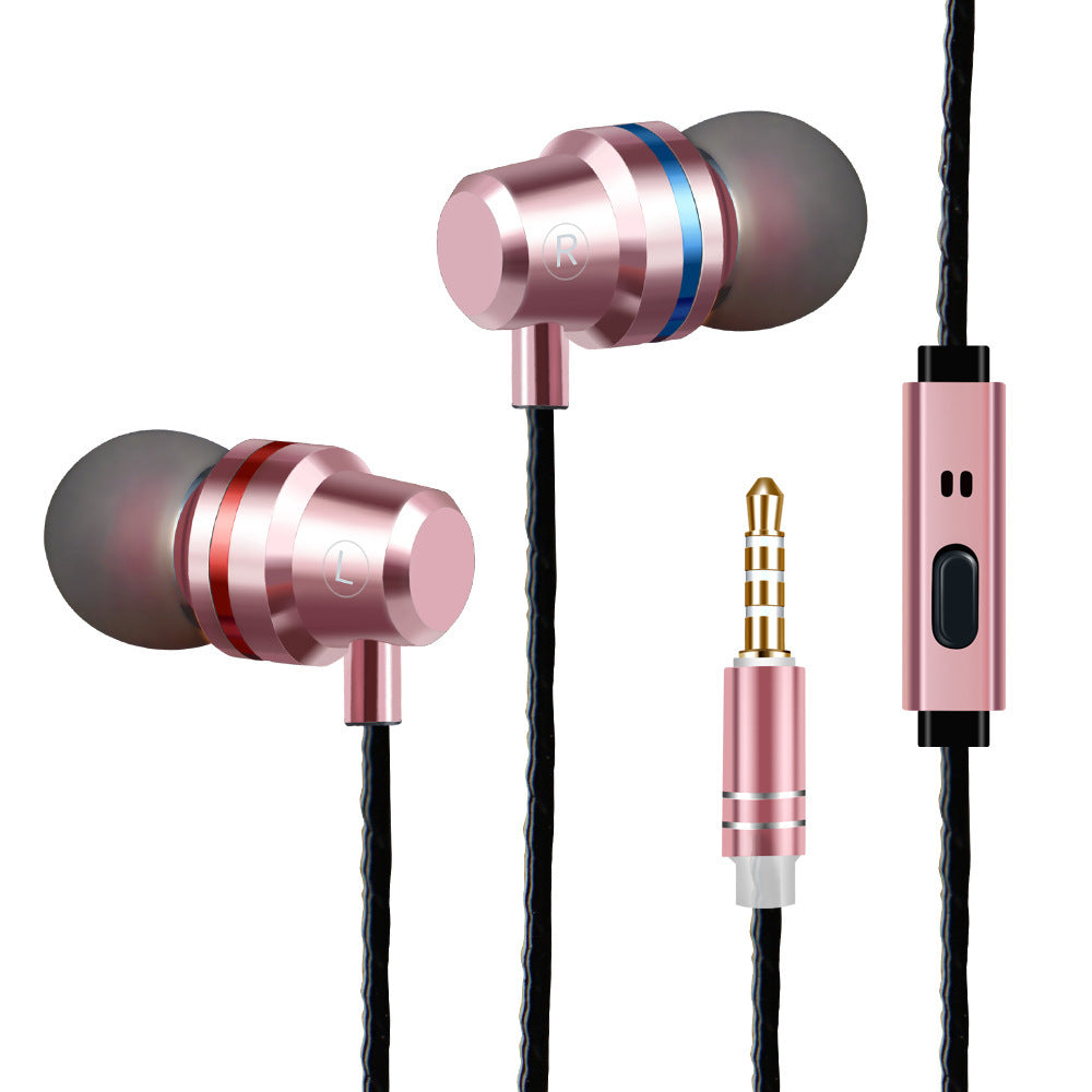JMT-569994 In-Ear Dynamic Metal Headphones with Microphone - Stylish and Lightweight Design