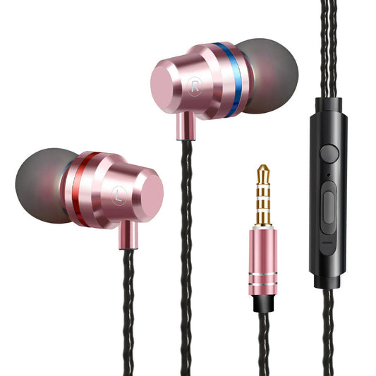 JMT-569994 In-Ear Dynamic Metal Headphones with Microphone - Stylish and Lightweight Design