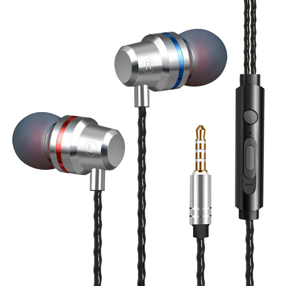 JMT-569994 In-Ear Dynamic Metal Headphones with Microphone - Stylish and Lightweight Design