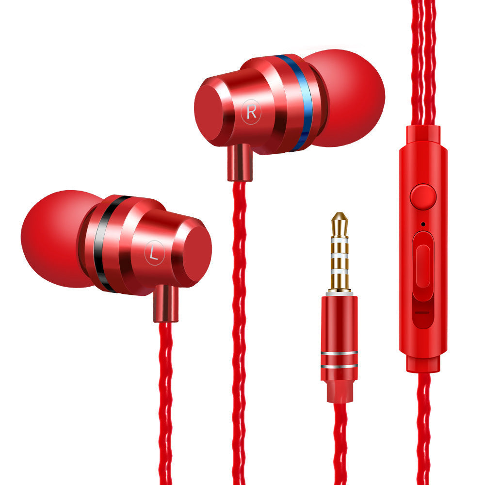 JMT-569994 In-Ear Dynamic Metal Headphones with Microphone - Stylish and Lightweight Design