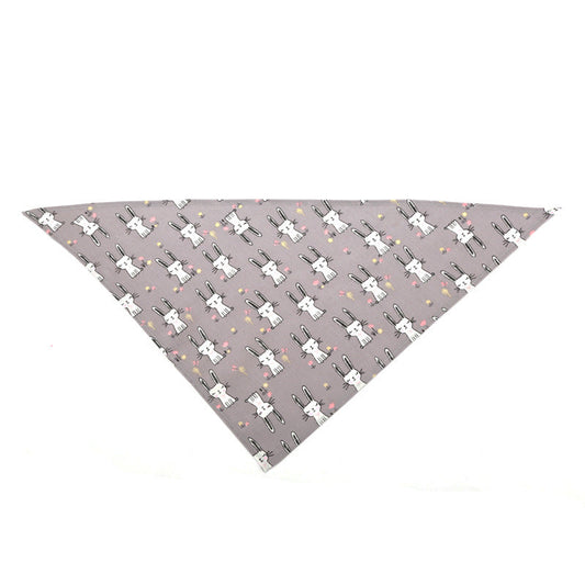 JMT-570122 Animal Print Cotton Dog Bandana - Soft Breathable Triangle Scarf for Pets - 65cm Size