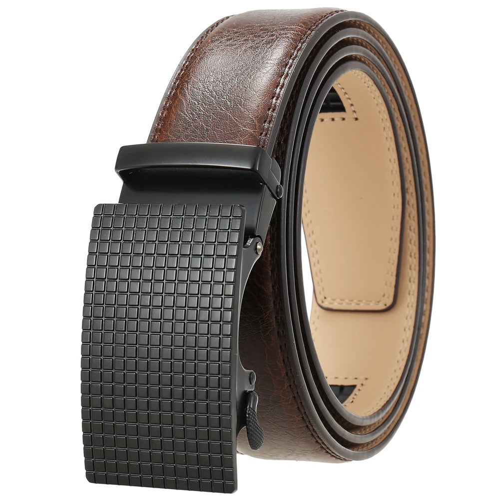 JMT-570250 Automatic Leather Belt with Alloy Buckle for Men - Stylish and Functional Design