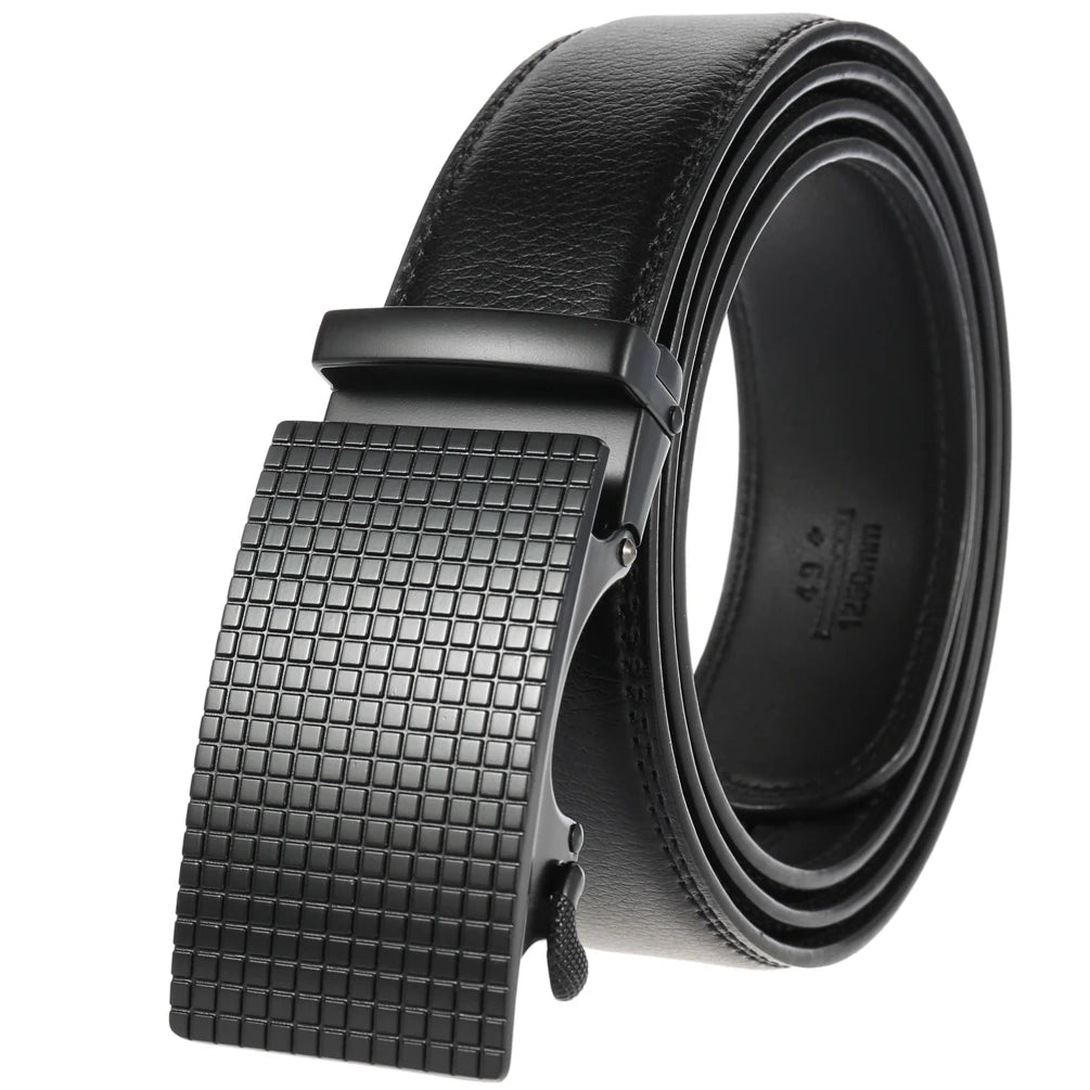 JMT-570250 Automatic Leather Belt with Alloy Buckle for Men - Stylish and Functional Design