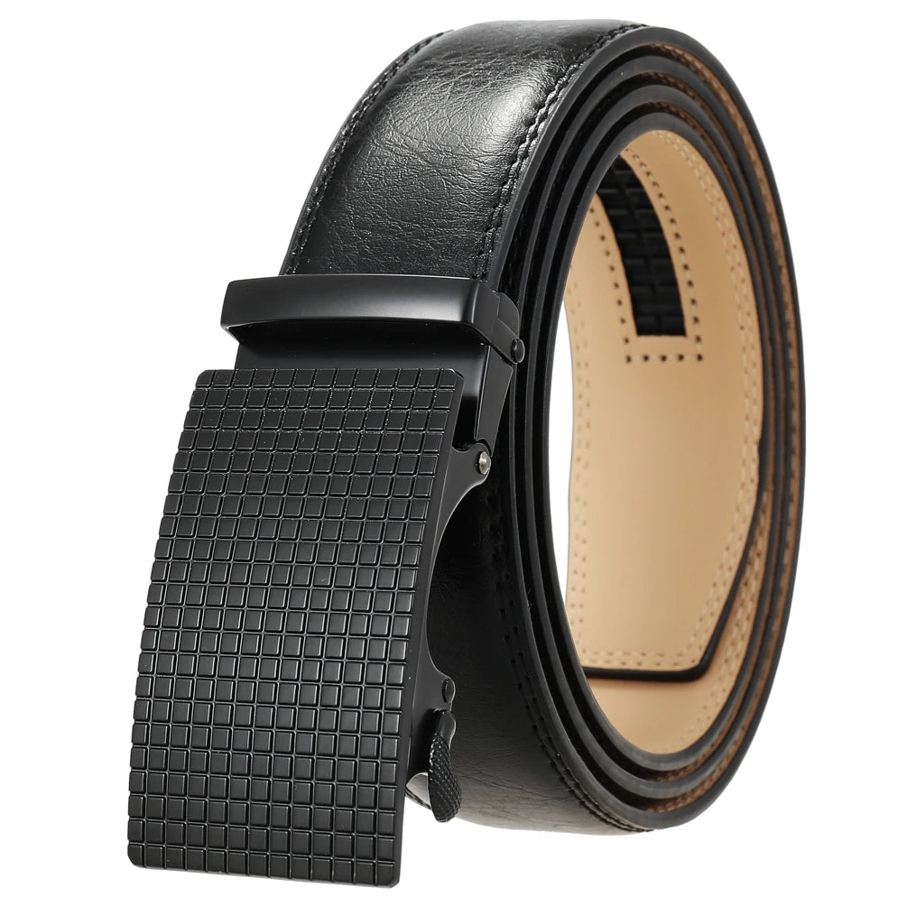 JMT-570250 Automatic Leather Belt with Alloy Buckle for Men - Stylish and Functional Design