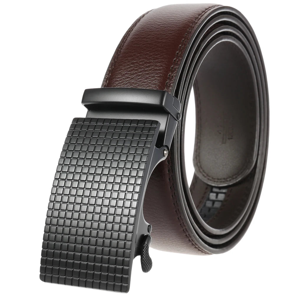 JMT-570250 Automatic Leather Belt with Alloy Buckle for Men - Stylish and Functional Design