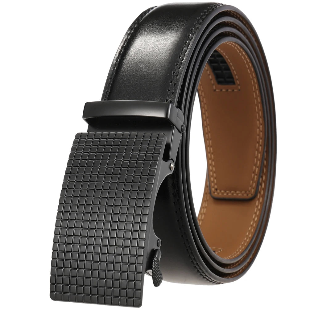 JMT-570250 Automatic Leather Belt with Alloy Buckle for Men - Stylish and Functional Design