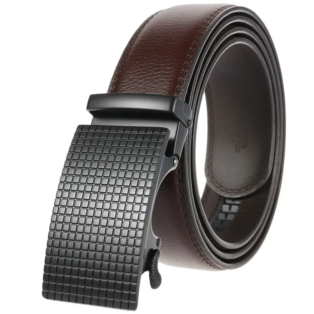 JMT-570250 Automatic Leather Belt with Alloy Buckle for Men - Stylish and Functional Design