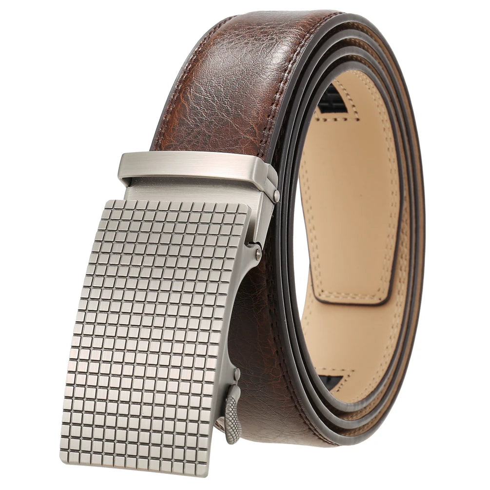 JMT-570250 Automatic Leather Belt with Alloy Buckle for Men - Stylish and Functional Design