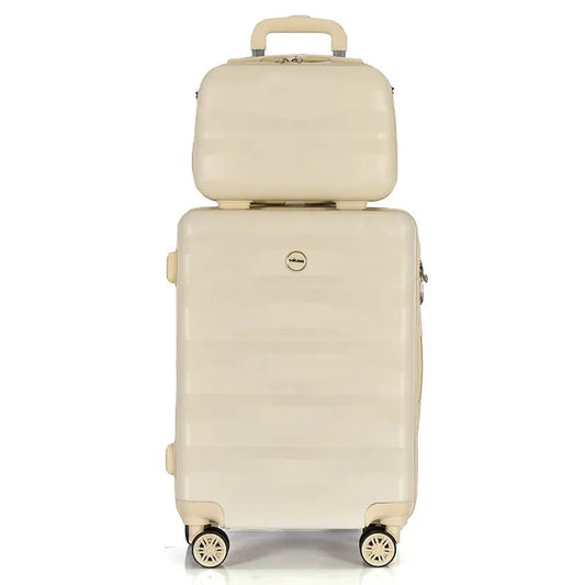 JMT-570378 Vintage 20-Inch Cabin Luggage Set with Handbag for Travel and Carry-On Convenience