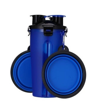 JMT-570826 Portable Pet Water Cup with Collapsible Bowl - PP & TPE Materials, 23cm Height, 11cm Diameter