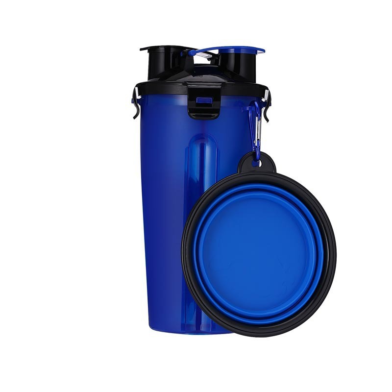 JMT-570826 Portable Pet Water Cup with Collapsible Bowl - PP & TPE Materials, 23cm Height, 11cm Diameter