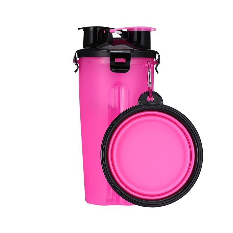 JMT-570826 Portable Pet Water Cup with Collapsible Bowl - PP & TPE Materials, 23cm Height, 11cm Diameter
