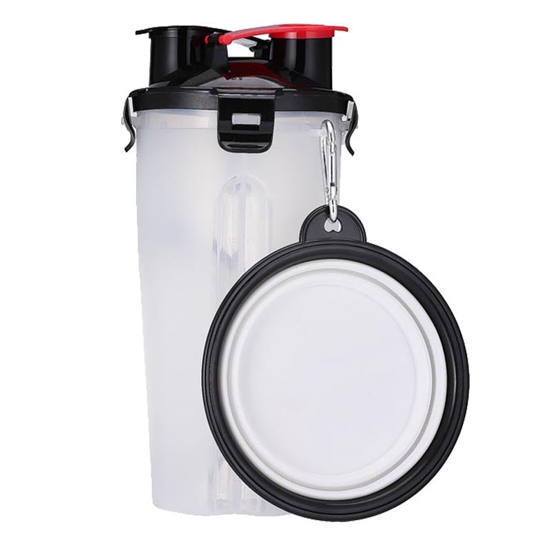 JMT-570826 Portable Pet Water Cup with Collapsible Bowl - PP & TPE Materials, 23cm Height, 11cm Diameter