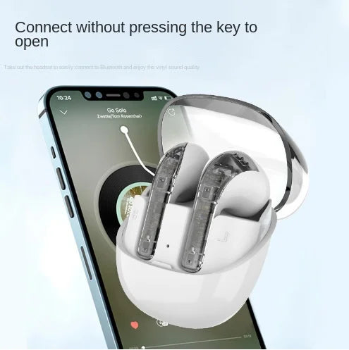 JMT-570826 Transparent Wireless Bluetooth In-Ear Headset with High Sound Quality and LED Battery Indicator