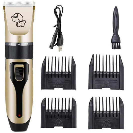 JMT-570890 Rechargeable Electric Dog Hair Clipper with Detachable Titanium Ceramic Blades and Adjustable Length Combs