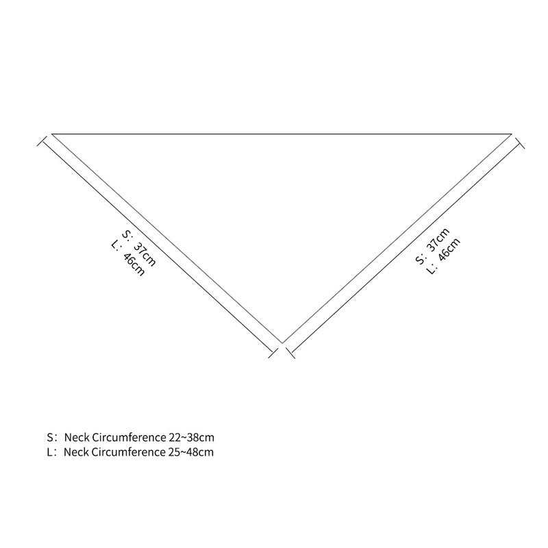 JMT-571274 Christmas Themed Triangle Dog Towel - Red & Green Snowflake Design, Cloth Material, S and L Sizes Available