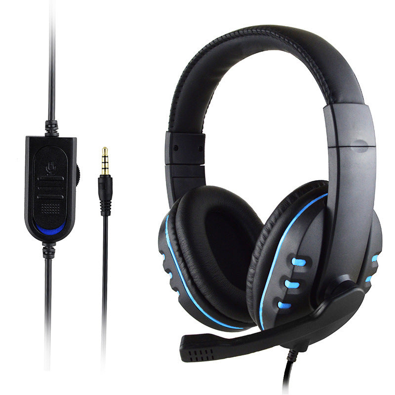 JMT-571466 Wired Over-Ear Gaming Headset with Microphone for PlayStation 4 - 3.5mm Connection, Leather Ear Cushions, 1.2m Cable