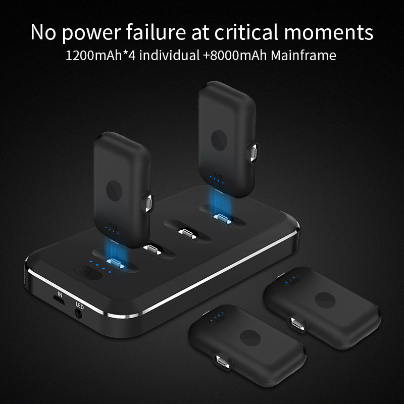 JMT-571978 Mini Capsule Magnetic Charging Power Bank with LED Flashlight - 8000 mAh Capacity, Universal Fit