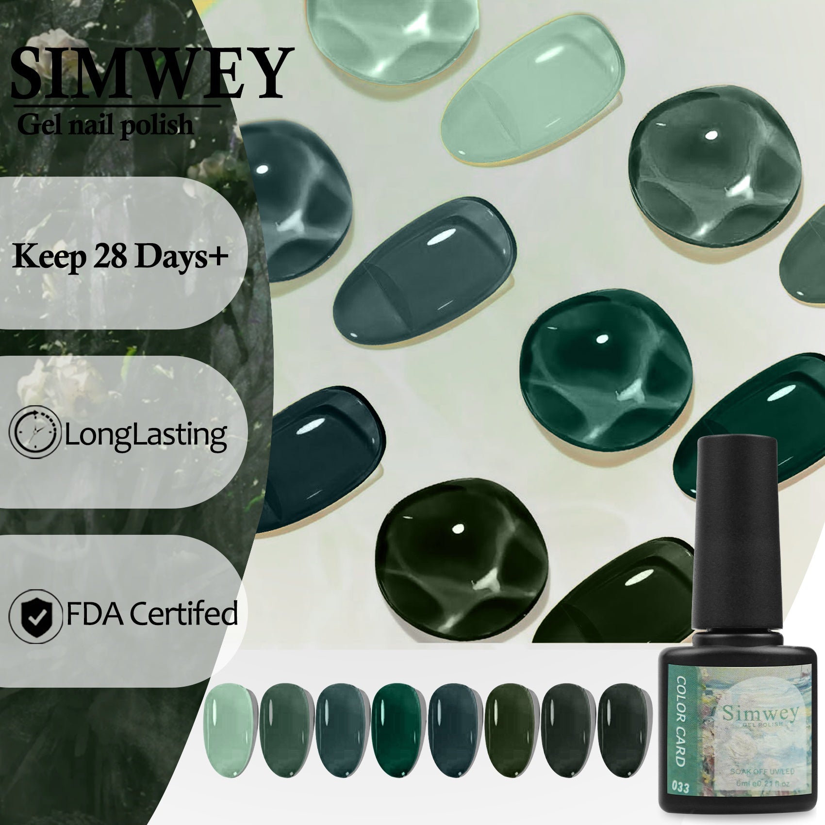 JMT-572106 8-Piece Gel Nail Polish Set - Long-lasting and Vibrant Colors for Stunning Manicures