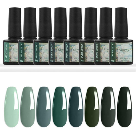 JMT-572106 8-Piece Gel Nail Polish Set - Long-lasting and Vibrant Colors for Stunning Manicures