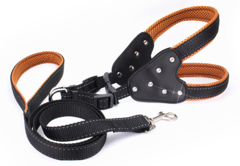 JMT-572298 Reflective Nylon Pet Traction Sleeve with Adjustable Strap - Available in Multiple Colors