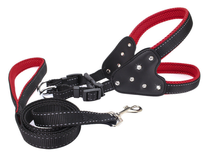 JMT-572298 Reflective Nylon Pet Traction Sleeve with Adjustable Strap - Available in Multiple Colors