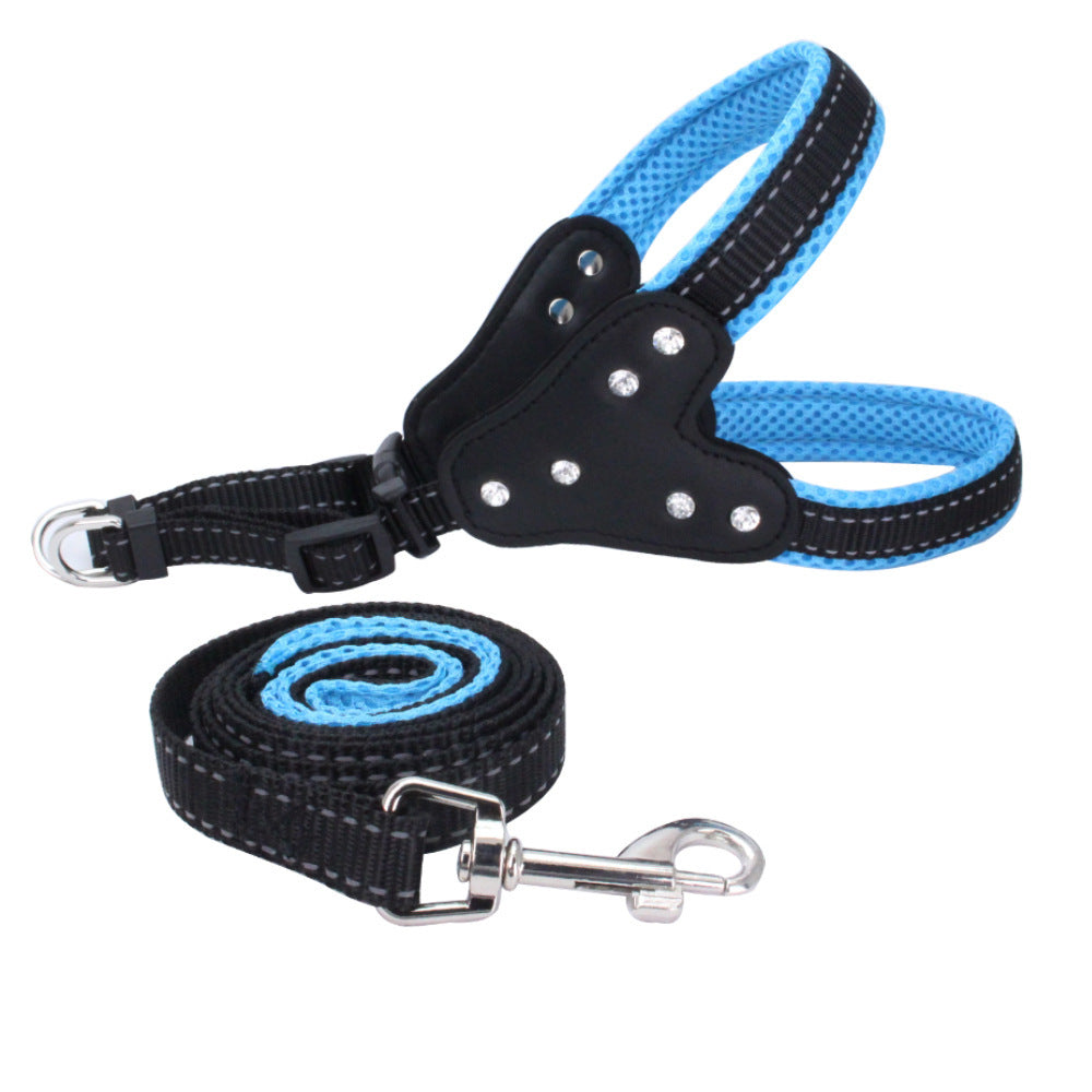 JMT-572298 Reflective Nylon Pet Traction Sleeve with Adjustable Strap - Available in Multiple Colors