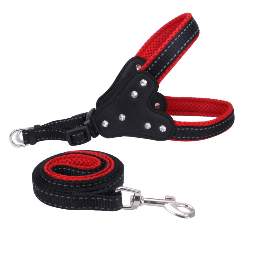 JMT-572298 Reflective Nylon Pet Traction Sleeve with Adjustable Strap - Available in Multiple Colors