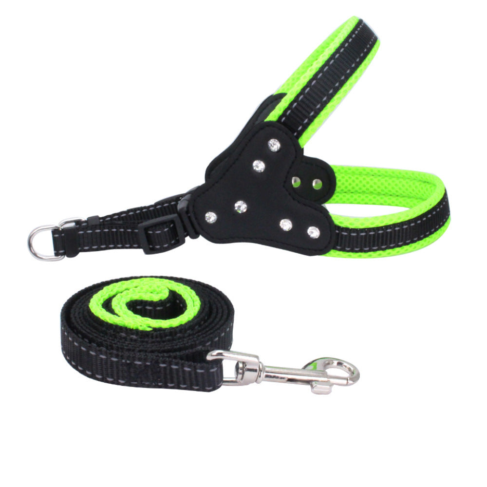 JMT-572298 Reflective Nylon Pet Traction Sleeve with Adjustable Strap - Available in Multiple Colors