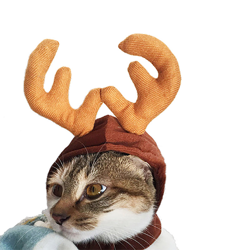 JMT-572426 Adorable Dog and Cat Christmas Cloak for Halloween Disguise - Soft Cloth Transformation Costume