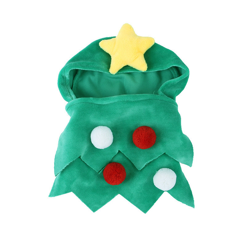 JMT-572426 Adorable Dog and Cat Christmas Cloak for Halloween Disguise - Soft Cloth Transformation Costume