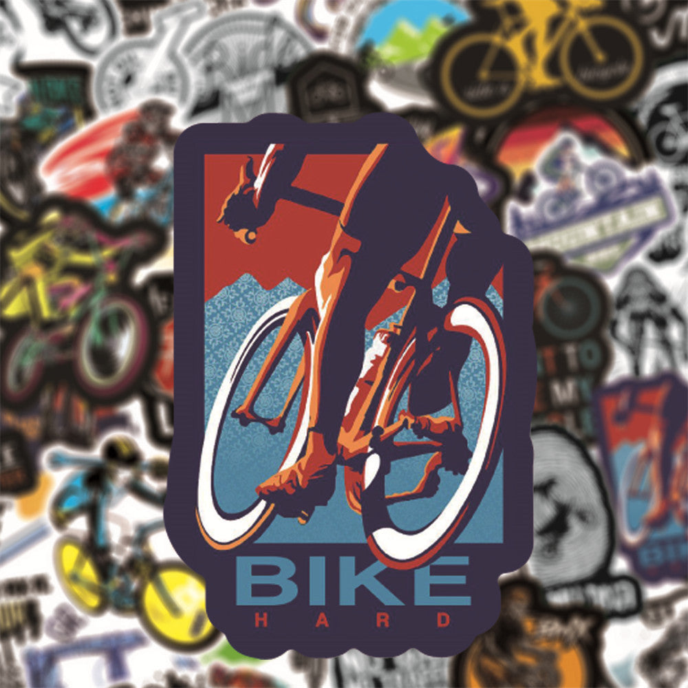 JMT-572426 Bicycle Doodle Stickers - Self-Adhesive Collection of 50 Custom Bicycle Designs