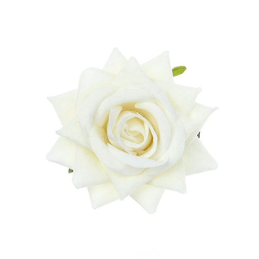 JMT-572490 Velvet Rose Hairpin in Various Colors, 10cm Flower Diameter, Perfect for Elegant Hairstyles
