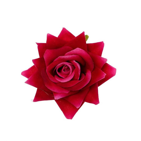 JMT-572490 Velvet Rose Hairpin in Various Colors, 10cm Flower Diameter, Perfect for Elegant Hairstyles