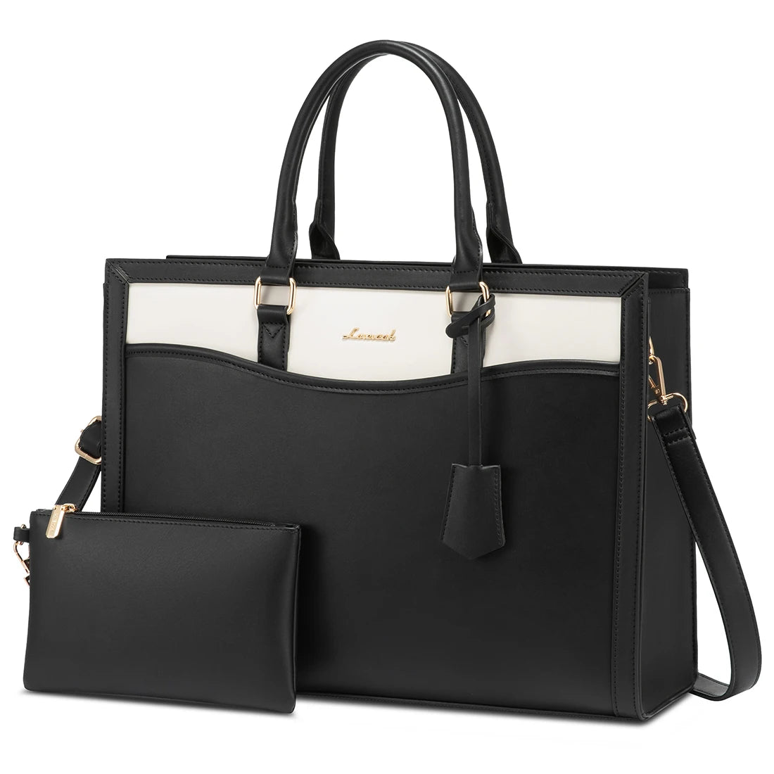 JMT-572682 Designer Waterproof Leather Laptop Tote Bag for Women, Large Capacity Business Briefcase Handbag