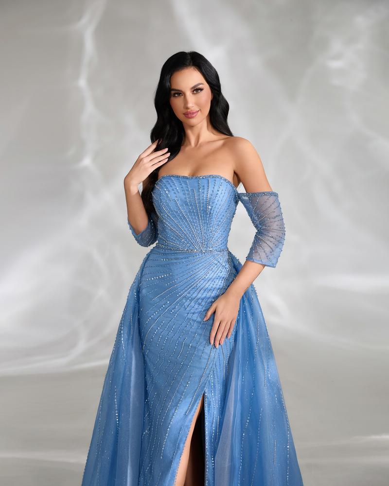 JMT-573194 Elegant Blue Women's Evening Gown - Style SH0111