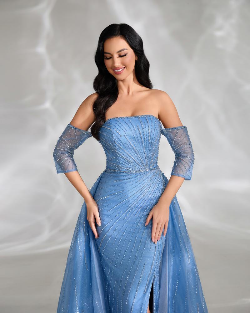 JMT-573194 Elegant Blue Women's Evening Gown - Style SH0111