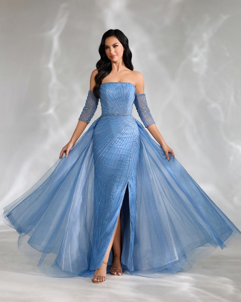 JMT-573194 Elegant Blue Women's Evening Gown - Style SH0111