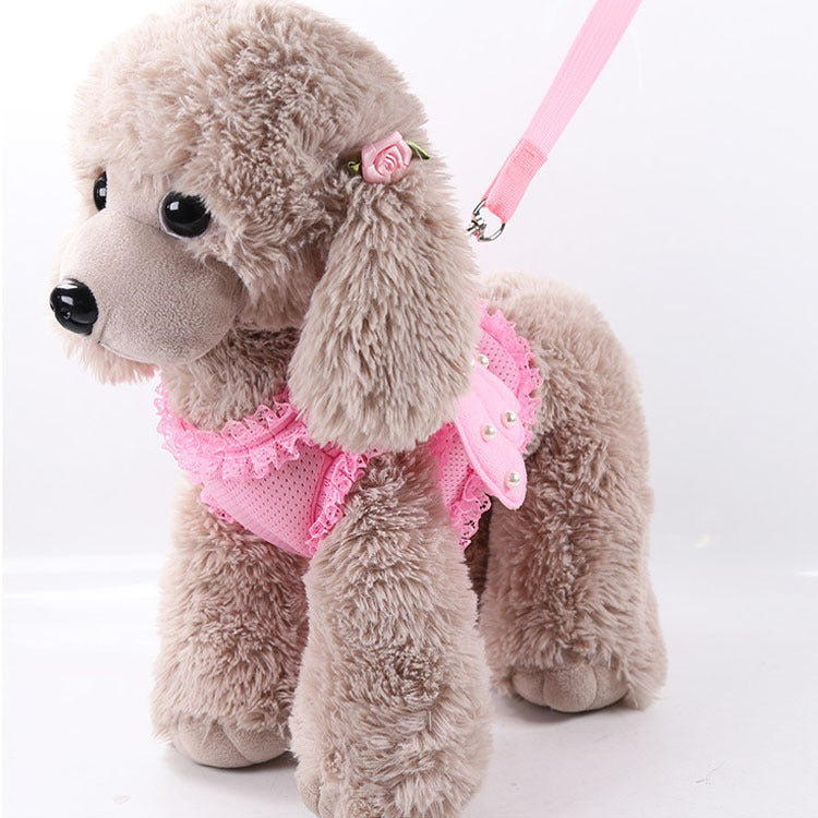 JMT-573450 Angel Wings Pink Traction Belt for Pets - Available in S, M, L Sizes