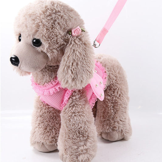JMT-573450 Angel Wings Pink Traction Belt for Pets - Available in S, M, L Sizes