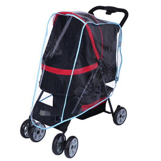 JMT-573578 Dog and Cat Trolley Raincoat Poncho for Pet Strollers and Seats