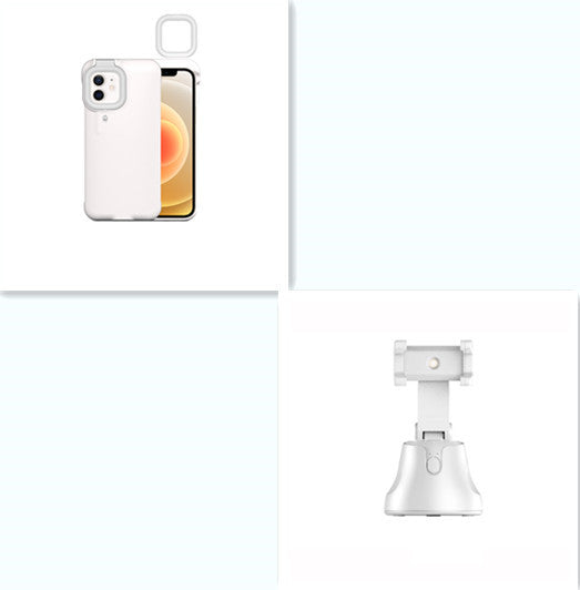 JMT-573962 Selfie Flashing Mobile Phone Case with Adjustable Fill Light Stand for iPhone 7 Plus, X, XR, 11, 12